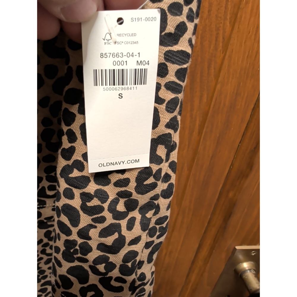 Old Navy Leopard Print V neck Sleeveless Maternity Dress NWT Sz S - Picture 3 of 7